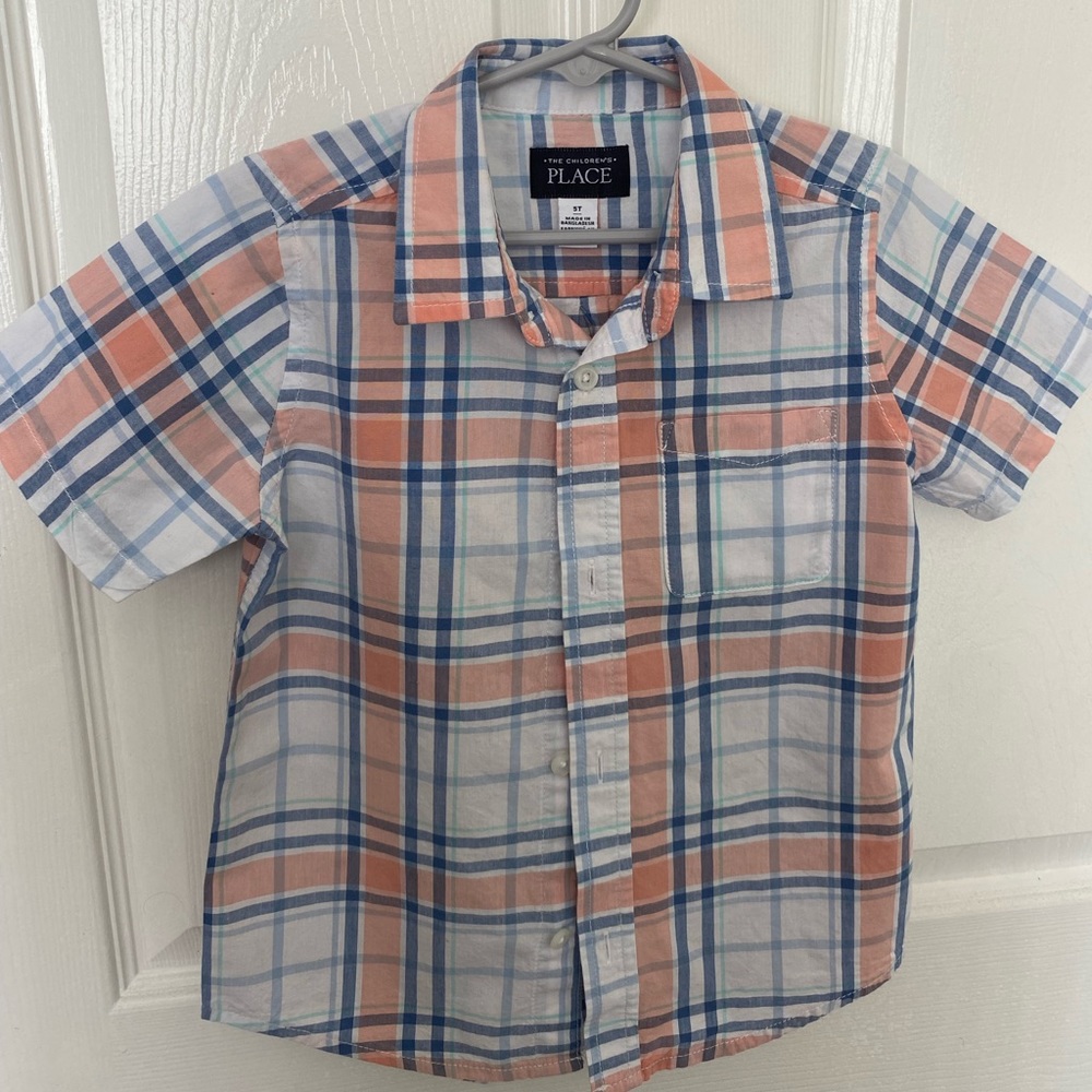 Boy button down SS shirt